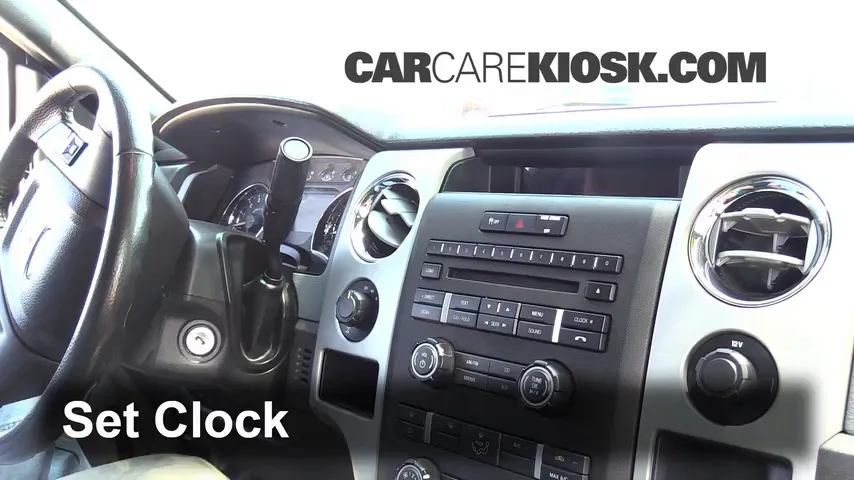 2012 Ford F-150 XLT 5.0L V8 FlexFuel Crew Cab Pickup Clock